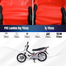 Rmg Moto Gusto Spark 50 Motosiklet Brandası Su Geçirmez Branda Kırmızı Branda Motor Branda M