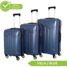 Vela Kırılmaz Dayanıklı 3'lü Valiz Seti & Bavul Seti