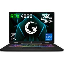 Game Garaj Slayer4 7XL-4060 C2 Intel I7 14700HX 32GB 1tb RTX4060 17" Qhd 240Hz IPS Dos Dizüstü Bilgisayar