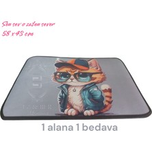 Kedi Köpek Evcil Hayvan Mama Altlığı Beslenme Paspası 58X43CM