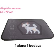 Kedi Köpek Evcil Hayvan Mama Altlığı Beslenme Paspası 58X43CM