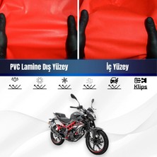 Benelli Bn 125 Motosiklet Brandası Su Geçirmez Branda Kırmızı Branda Motor Branda Xl