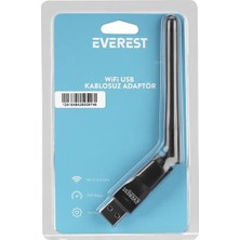 Everest EWN-212 150MBPS 2.4ghz 2dbı MT7601 Işlemci Wıfı USB Kablosuz Adaptör (Iptv Uydu Alıcı Uyumlu)