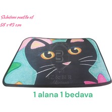 Kedi Köpek Evcil Hayvan Mama Altlığı Beslenme Paspası 58X43CM