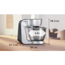 Bosch Mum58359 Serie 4 Mutfak Makinesi Mum 5 1000 W Metalik Inoks Gümüş