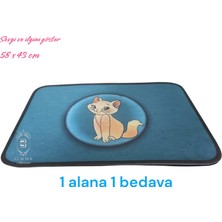 Kedi Köpek Evcil Hayvan Mama Altlığı Beslenme Paspası 58X43CM