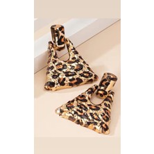 Deniz Accessories Leopar Küpe, Üçgen Küpe