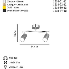 Plafonyer 2XGU10 Lı Kobalt Lıpale 2 Yeni