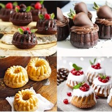 12'li Silikon Muffin, Mini Kek Kalıbı, Yanmaz, Yapışmaz, Kolay Çıkar