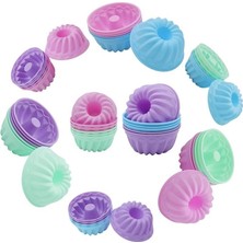 12'li Silikon Muffin, Mini Kek Kalıbı, Yanmaz, Yapışmaz, Kolay Çıkar