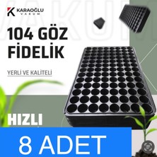 Karaoğlu Vakum Ambalaj Fidelik Viyol 8 Adet 104 Göz Fide Viyolü Fide Altlığı Tohum Yetiştirme Kabı