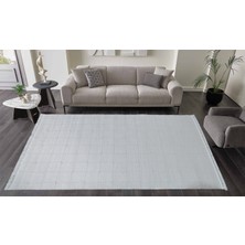 Decofloor Halı 8356A Krem Saçaklı Bohem Modern Iskandinav Dokuma Halı Oturma Odası - Salon
