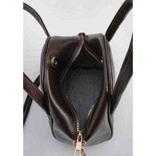 Frezya Acı kahve Kadın El ve Omuz Çantası (17×15×9)Cm