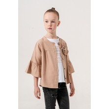 Giyicem Kız Çocuk Çiçek Gömlekli İkili Kız Takım 3127