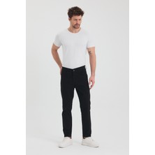 The Season Theseason Erkek Siyah Slim Fit Esnek Gabardin Pantolon
