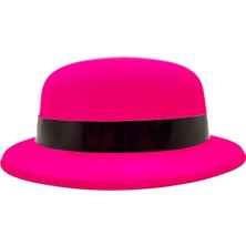 Neon Partisi Pembe Renk Melon Plastik Parti Şapkası