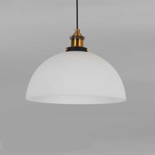 Riolight Vintage,modern Opal Beyaz 1 x E27 Duylu Cam Tekli Sarkıt Avize ÇAP:28M