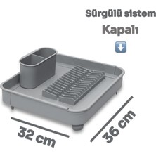 Açılır Kapanır Bulaşık Kurutma Sepeti, Sürgülü Tabaklık Bulaşıklık