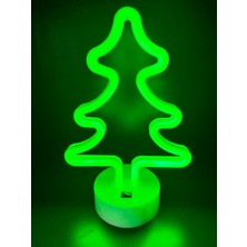 3D Neon LED Işıklı Masaüstü Pilli ve Kablolu Dekoratif Gece Lambası
