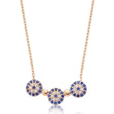 HS Demirci 925 Ayar Gümüş Nazarlı Kadın Gümüş Kolye