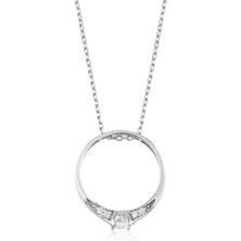 HS Demirci 925 Ayar Gümüş Tek Taş Yüzük Kadın Gümüş Kolye