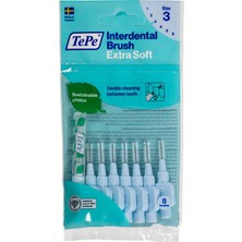 Tepe Arayüz Fırçası - X-Soft 0.6 mm Mavi - 8'li
