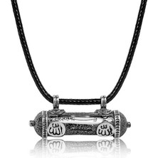 HS Demirci 925 Ayar Gümüş Allah Yazılı Cevşen Dualı Gümüş Kolye