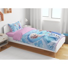 Erays Home Elsa ve Anna Frozen  3D Dijital Tek Kişilik Çarşafsız Nevresim Takımı Bebek Kız Nevresim Takımı