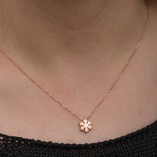 HS Demirci 925 Ayar Gümüş Rose Minimal Kar Tanesi Kadın Kolye