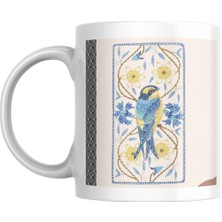 Mug Station Geleneksel Görünümlü Kuş Desenli Kupa Bardak: Geleneksel Ve Şık Tasarım