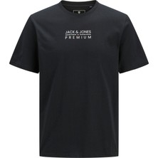 Jack & Jones Jack Jones Jprbluatlas Ss Tee Erkek Siyah Tshirt 12275372-02