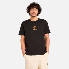 Timberland Print Stack Logo Short Sleeve Tee Erkek Siyah Tshirt TB0A6WWT0011