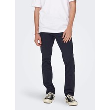 Only & Sons Normal Bel Dar Koyu Lacivert Erkek Chino Pantolon Onsmark Pete Lıfe Slm Chın 0013 Pnt