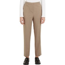 Tommy Hilfiger Standart Bel Standart Bej Kadın Pantolon Flannel Slım Straıght Pant