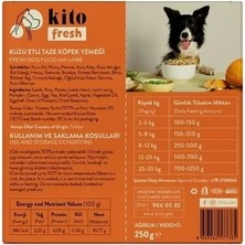 Kito Fresh Kuzu Etli Hipoalerjenik Taze Köpek Yemeği 250 gr