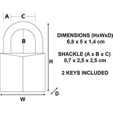 20 mm Asma Kilit Lock Yeni