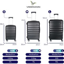 Delphin Kırılmaz Dayanıklı 3'lü Valiz Seti & Bavul Seti