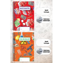 Okul Defter Seti 70 Yaprak 18X25CM Sert Kapak Spiralli Derse Özel Okul Defterleri
