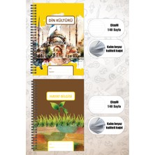 Okul Defter Seti 70 Yaprak 18X25CM Sert Kapak Spiralli Derse Özel Okul Defterleri