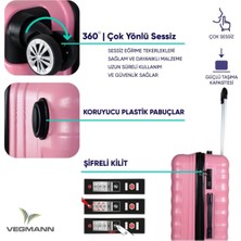 Delphin Kırılmaz Dayanıklı 3'lü Valiz Seti & Bavul Seti