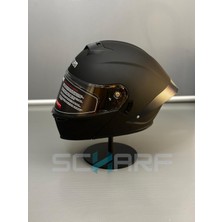 Wosen WS-202 Güneş Vizörlü Çene Açılır Kask Matt Black (Şeffaf Vizörlü)