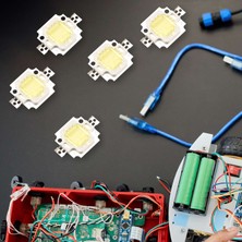 20PCS 10W LED Saf Beyaz Yüksek Güç 1100LM LED Lamba Smd Çip Ampul Dc 9-12V (Yurt Dışından)
