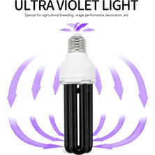 E27 40W Uv Ultraviyole Floresan Siyah Işık Cfl Ampul Lamba 220V Şekil: Düz Watt Voltaj: 40W Dc 12V (Yurt Dışından)