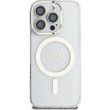 Guess Apple iPhone 16 Pro Guess Lisanslı 3'lü Aksesuar Seti Iml Simli Kılıf Ekran ve Lens Koruyucu Şeffaf