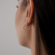 Altıntaş Dot Kalp Altın Küpe