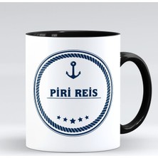 Bk Gift Kişiye Özel Tekne Marin ve Denizcilik Tasarımlı Siyah Kupa