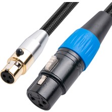 Enachanrited 3pin Mını Xlr Dişi Kadın Sinema Ses Kablosu Fotoğraf Cihazı Mikrofon Uzatma Kablosu Kamera Ses Kablosu 2 M (Yurt Dışından)