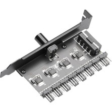 Enachanrited 12V Fan Vali 4d Güç Kaynağı Evrensel 4pin 3pin 1 Ila 8 Yollu Hız Kontrol Adaptörü Soğutma Fanı Hub Pc Kasa (Yurt Dışından)