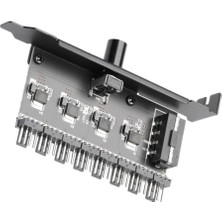 Enachanrited 12V Fan Vali 4d Güç Kaynağı Evrensel 4pin 3pin 1 Ila 8 Yollu Hız Kontrol Adaptörü Soğutma Fanı Hub Pc Kasa (Yurt Dışından)