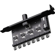 Enachanrited 12V Fan Vali 4d Güç Kaynağı Evrensel 4pin 3pin 1 Ila 8 Yollu Hız Kontrol Adaptörü Soğutma Fanı Hub Pc Kasa (Yurt Dışından)